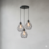 Triple Cage Pendant Lamp