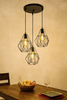 Triple Cage Pendant Lamp
