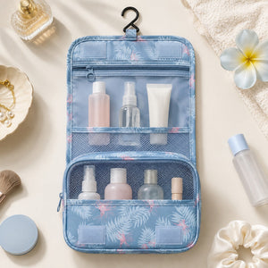 Foldable Hanging Travel Toiletry Organizer with Hook
