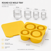 Silicone Ice Cube Tray Set | 4 Compartments for Tumblers