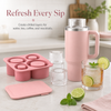Silicone Ice Cube Tray Set | 4 Compartments for Tumblers