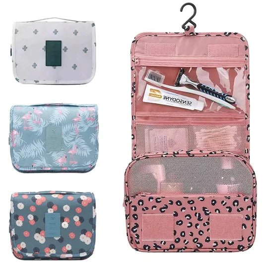 Foldable Hanging Travel Toiletry Organizer with Hook
