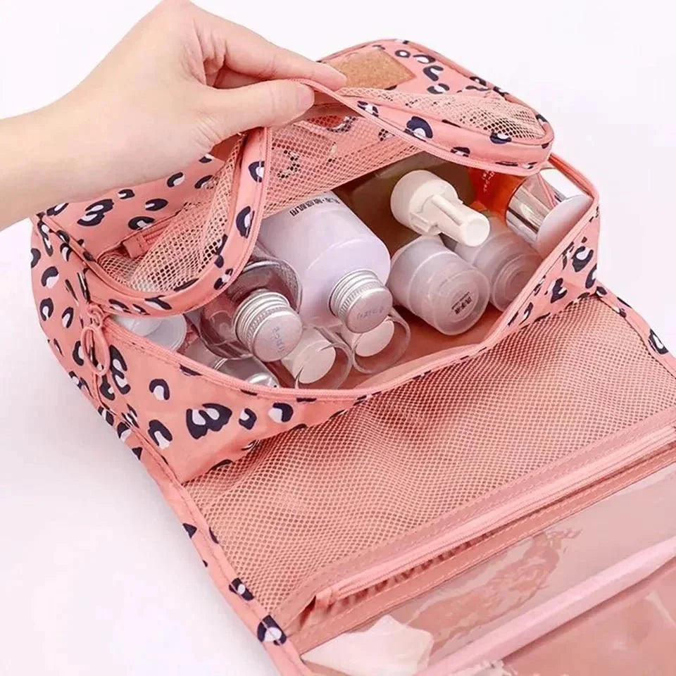 Foldable Hanging Travel Toiletry Organizer with Hook